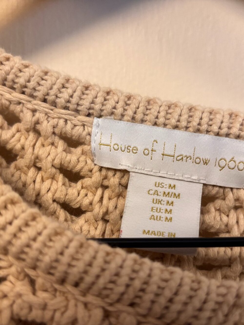 House of Harlow 100% cotton knit sweater vest